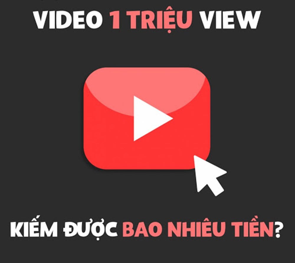 1 triệu view youtube kiếm được nhiêu tiền
